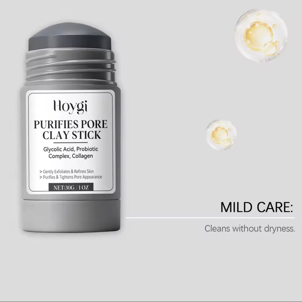 30G Face Clay Mask Gentle Purifing Pores Oil Control Enhance Smoothness Refreshing Hydrating No-tight Facial Clay Mask Stick