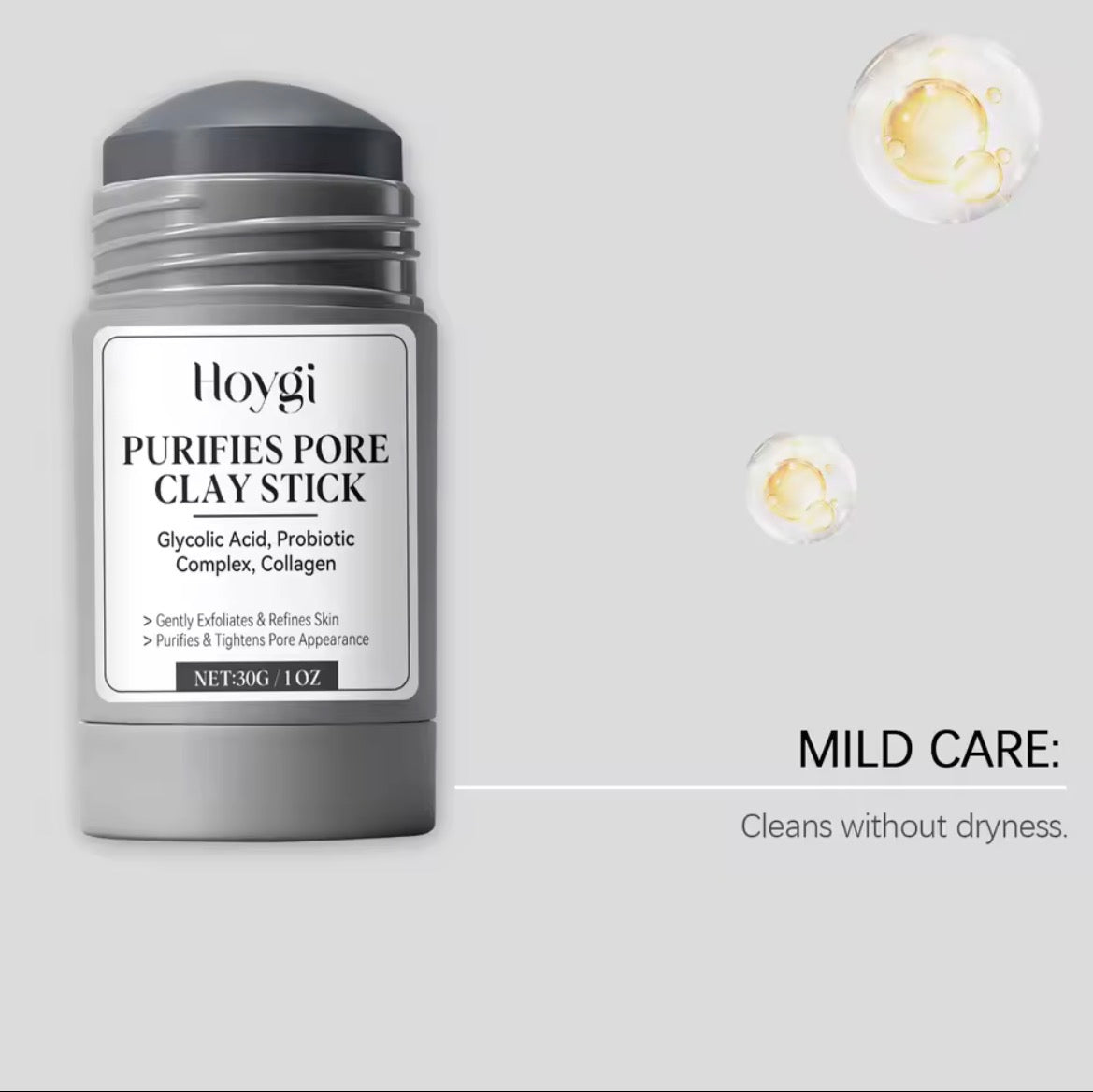 30G Face Clay Mask Gentle Purifing Pores Oil Control Enhance Smoothness Refreshing Hydrating No-tight Facial Clay Mask Stick